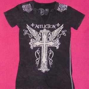 Grey Affliction T-shirt